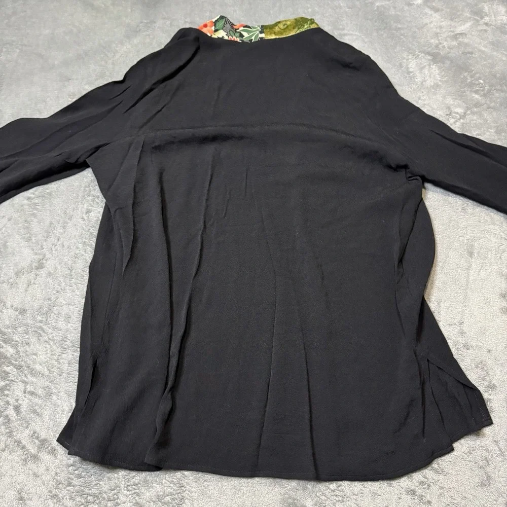 VTG 90s Peggy Hsu Open Ornamental Cardigan‎ ONE SIZE Grunge Whimsy Goth Kimono
